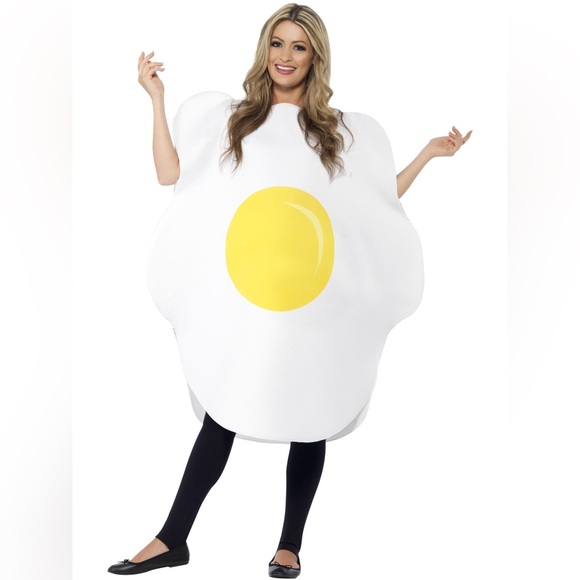 Smiffy's Egg Unisex Sunny Side Up Egg Costime One Size - Picture 1 of 12